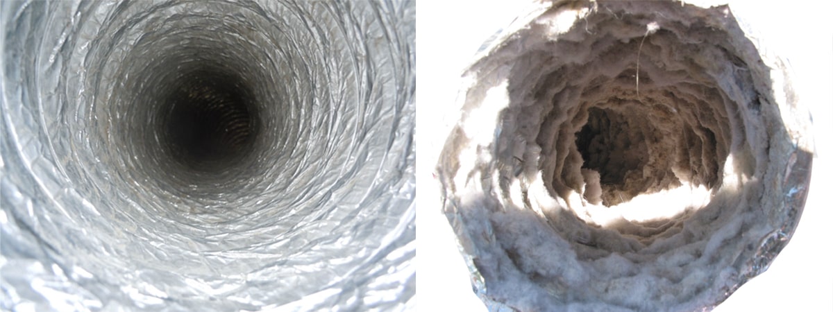dryer vent before and after